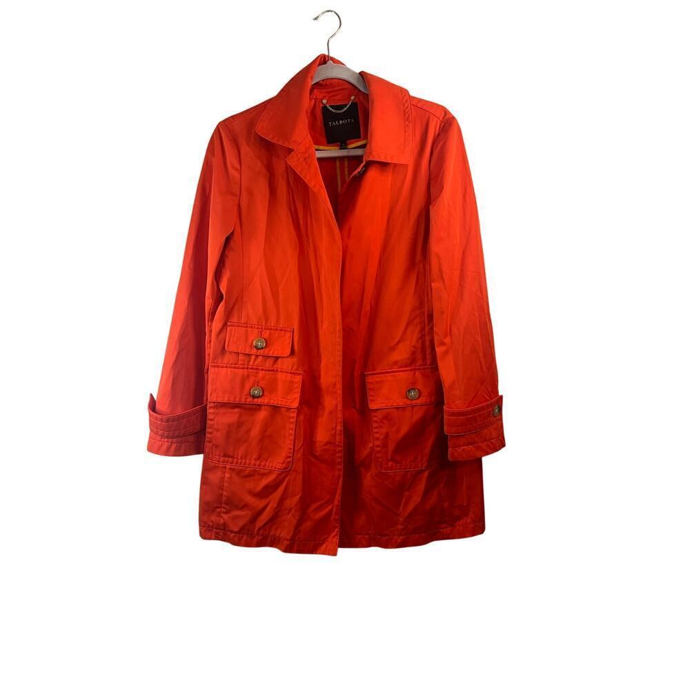 Talbots Womens Orange Lightweight Jacket Size 8